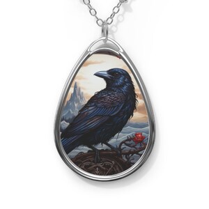 Raven Oval Necklace