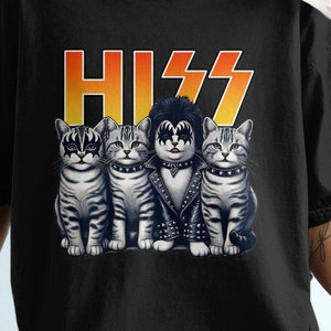 Funny Cat Band Graphic Tee: Unisex Rock Music Shirt