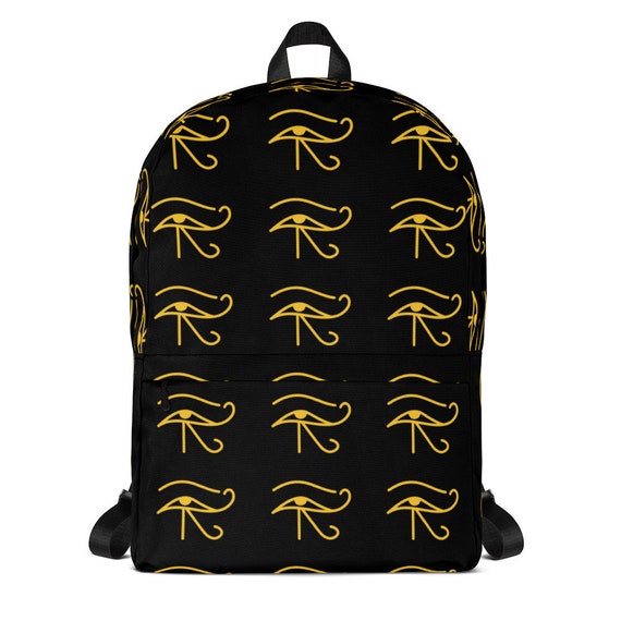 Egyptian print backpack ? Amazon.com | WURTON Egypt Hieroglyphics Print Backpacks  main image 3