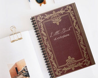 Little Book of Evil Plans: Vintage Style Lined Journal
