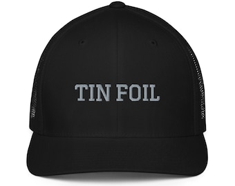 Boné trucker fechado em folha de estanho Flex Fit