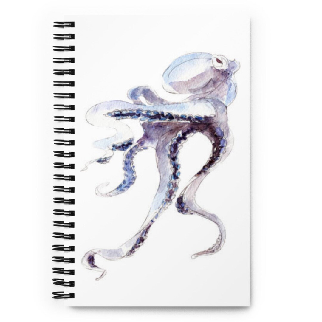 Octopus Notebook Watercolor Octopus Notebook: Dotted Journal for Ideas - Etsy