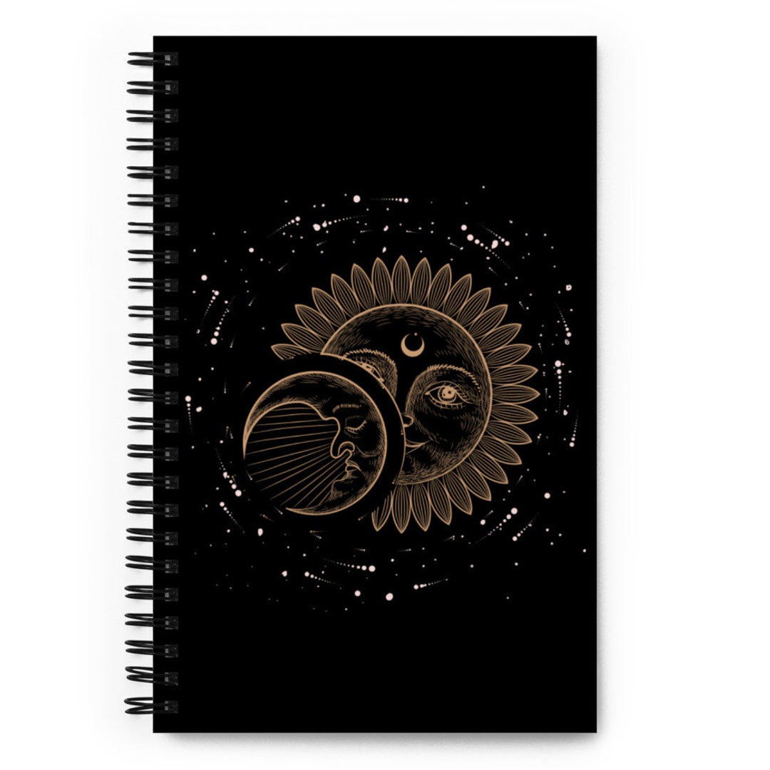 Sun and Moon Celestial Spiral Notebook - Etsy