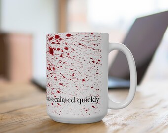 Blood Splatter Ceramic Mug | Horror Coffee Cup