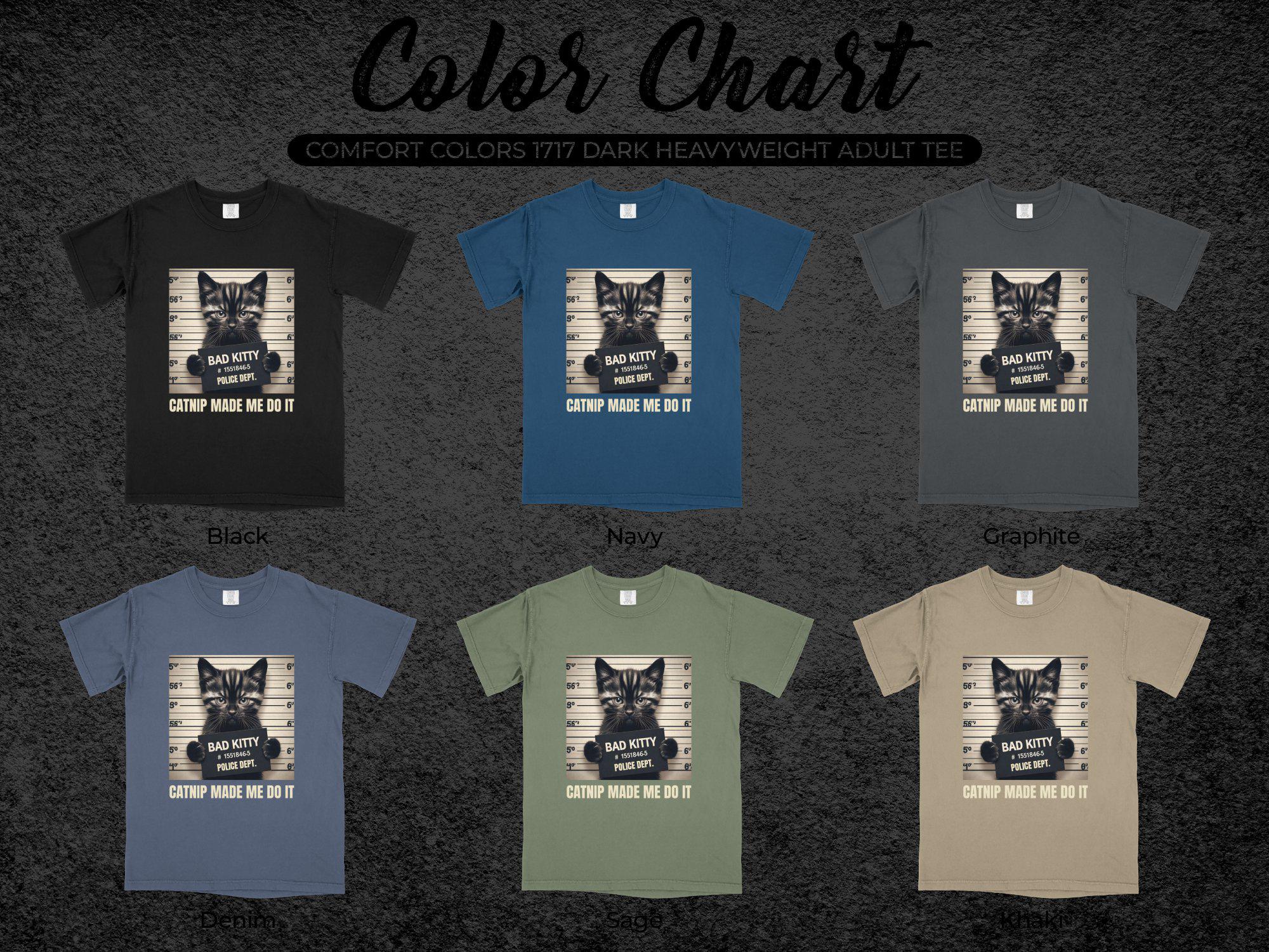 Katze T-Shirt Bad Kitty Herren Lustige Mugshot Pussy Kätzchen