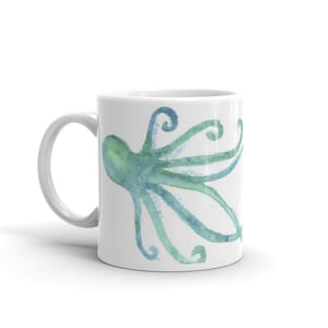Green Octopus Coffee Mug: Trendy Marine Life Ceramic Mug