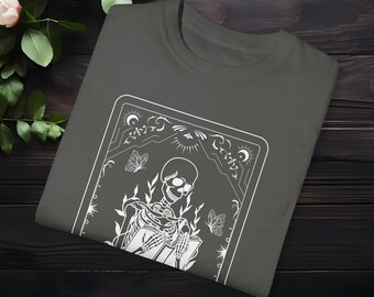 The Reader Tarot, uniseks kledingstukgeverfd T-shirt, comfortabele kleuren