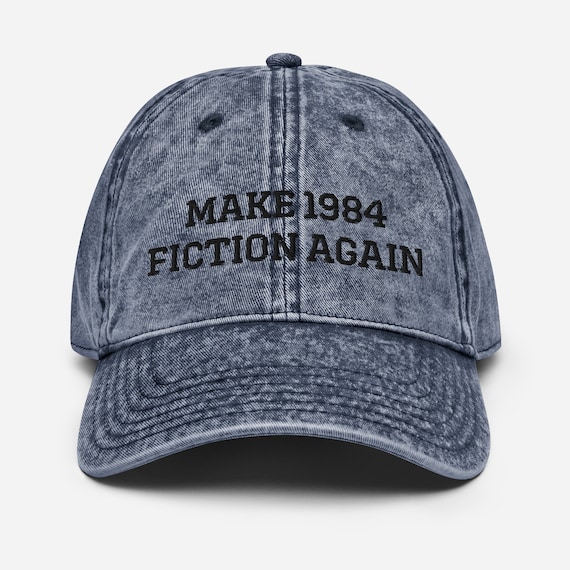 Make 1984 Fiction Again Baseball Cap, Funny Baseball Hats, Gifts