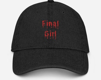 Chapéu jeans Final Girl, fãs de filmes de terror, boné de beisebol, presentes para ela