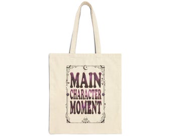 Main Character Moment Tote | Y2K slogan, nostalgic typography