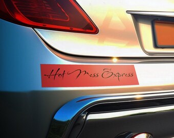 Hot Mess Express Sticker: Funny Car Vinyl Bumper Decal