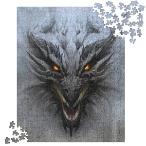 Dragon Jigsaw puzzle, Mythical Creature Puzzle, Dragons, Family Games