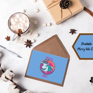 Merry Yule Greeting Card | Printable Greeting Card | Pagan Holiday Card | Downloadables