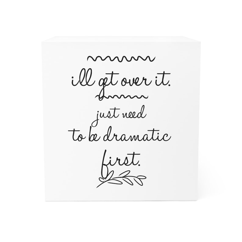 Dramatic Note Cube, Fun Desk Accessory, Motivational Office Decor, Gift for Writers, Quirky Stationery image 2