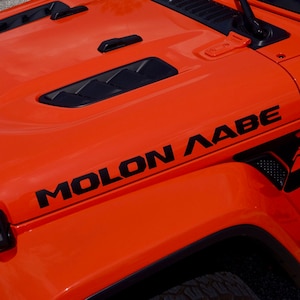 Molon Labe Hood and Side Vent Vinyl Decal Kit for your Jeep Wrangler JL or Gladiator JT