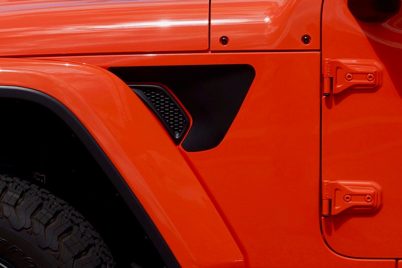 Jeep JL Fender Vent Vinyl Decal Patriotic Red TDHLW Jeep Wrangler JL & Gladiator JT Side Fender Vent Decals - Red Precut Vinyl Stickers 2018-2024 Gladiator JT Vinyl Stickers