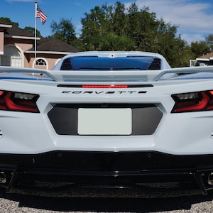 Rear License Plate Filler Decal for your C8 Corvette 2020 to Present all Models