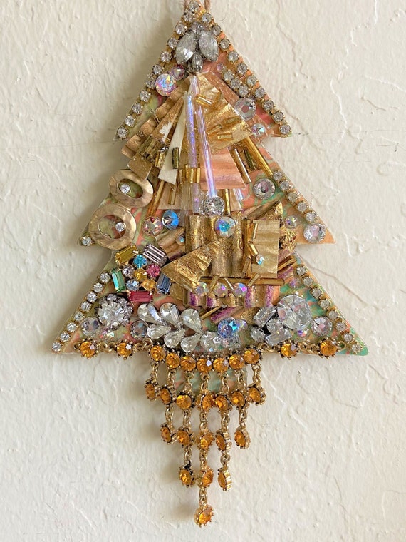Jeweled Tree Ornament Vintage Christmas Ornament Holiday - Etsy