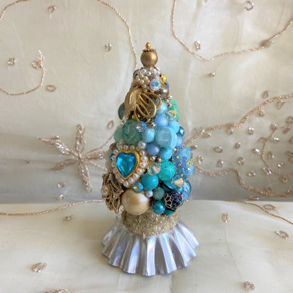 Jeweled Tree Vintage Bottlebrush Tree Vintage Jewelry | Etsy