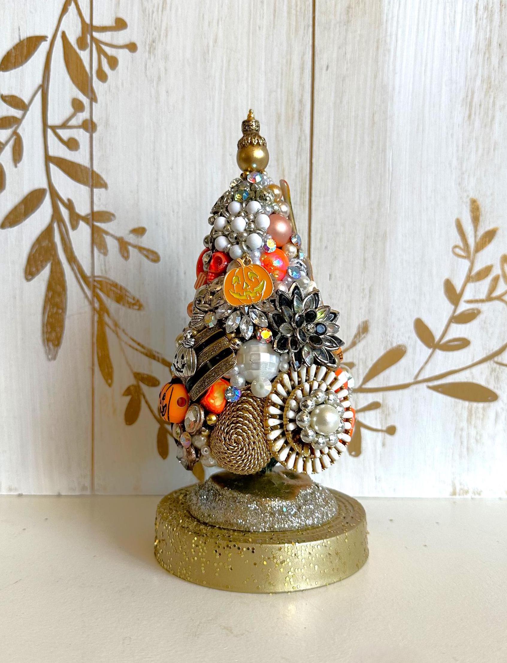 Jeweled Halloween Tree: Vintage Skull Holiday Decoration - Etsy