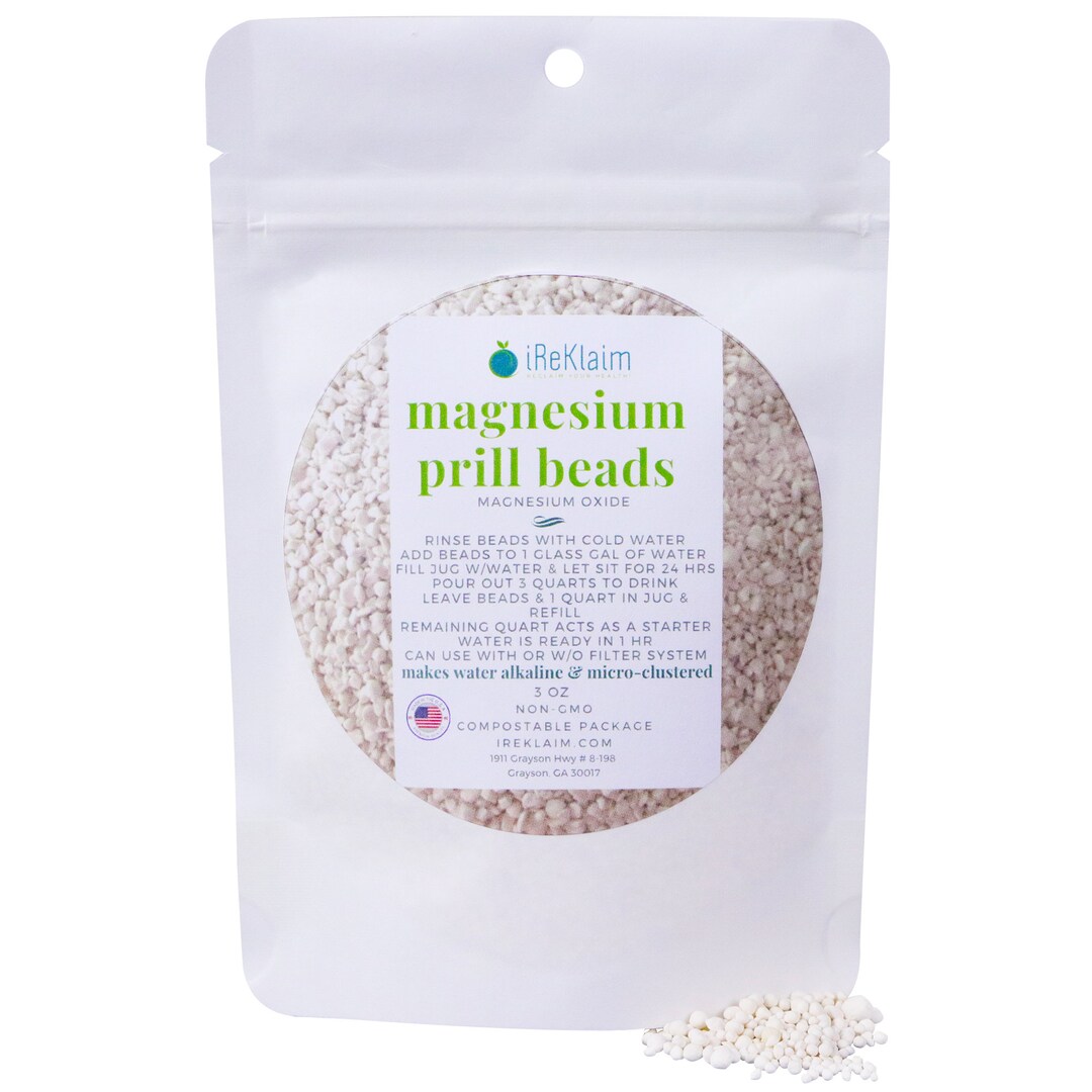 Ireklaim Magnesium Prill Beads With Free Ebook Alkalize and Purify Your