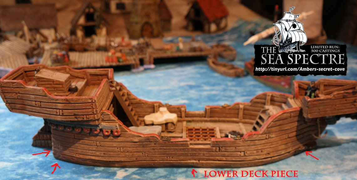 The Sea Spectre Bundle With Lower Deck 28mm Tabletop Sailing - Etsy