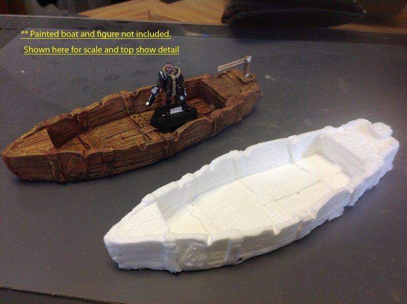 Sagging Rowboat 28mm White Resin UNPAINTED. Fantasy RPG - Etsy