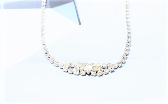 self-portrait Women's Crystal Choker Necklace Silver main image 1