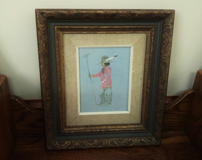 Jerome Tiger Original Painting Print Native American Indian Living Room