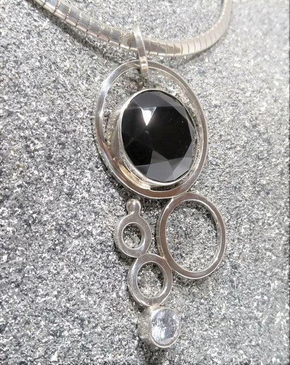 Vintage Boho Pendant, Handmade 925 Silver Pendant… - image 3