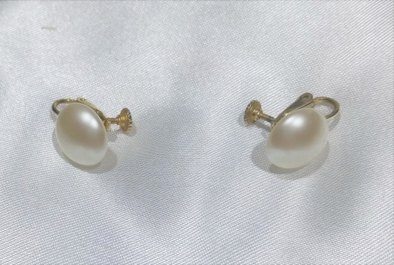 Vintage Bridal Earrings Wedding White Ivory Mabe … - image 7