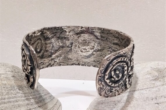 Solid 925 Sterling Silver Rope Cuff Bracelet, Han… - image 6