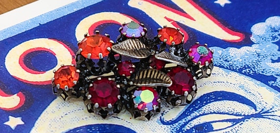 Mid-Century Modern Austrian Rhinestone Brooch, Vi… - image 2