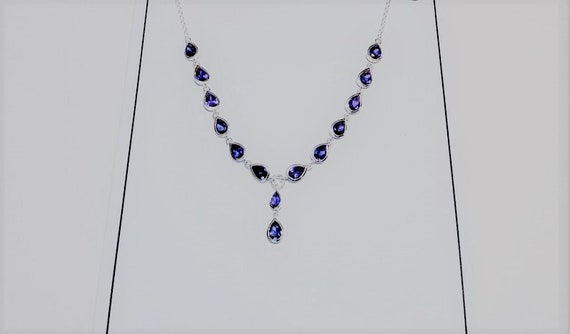 Sterling Silver Multiple Genuine AAA Amethyst Nec… - image 5