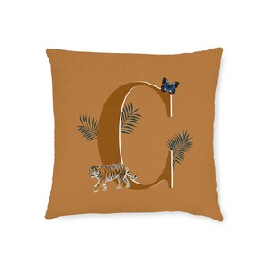 C, Personalised Velvet Initial Pillow, Letter Cushion, Alphabet Pillow, Monogrammed Pillow, Nursery Decor, New baby gift, Kids Room Decor