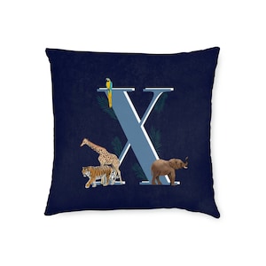 X, Personalised Velvet Initial Pillow, Letter Cushion, Alphabet Pillow, Monogrammed Pillow, Nursery Decor, New baby gift, Kids Room Decor