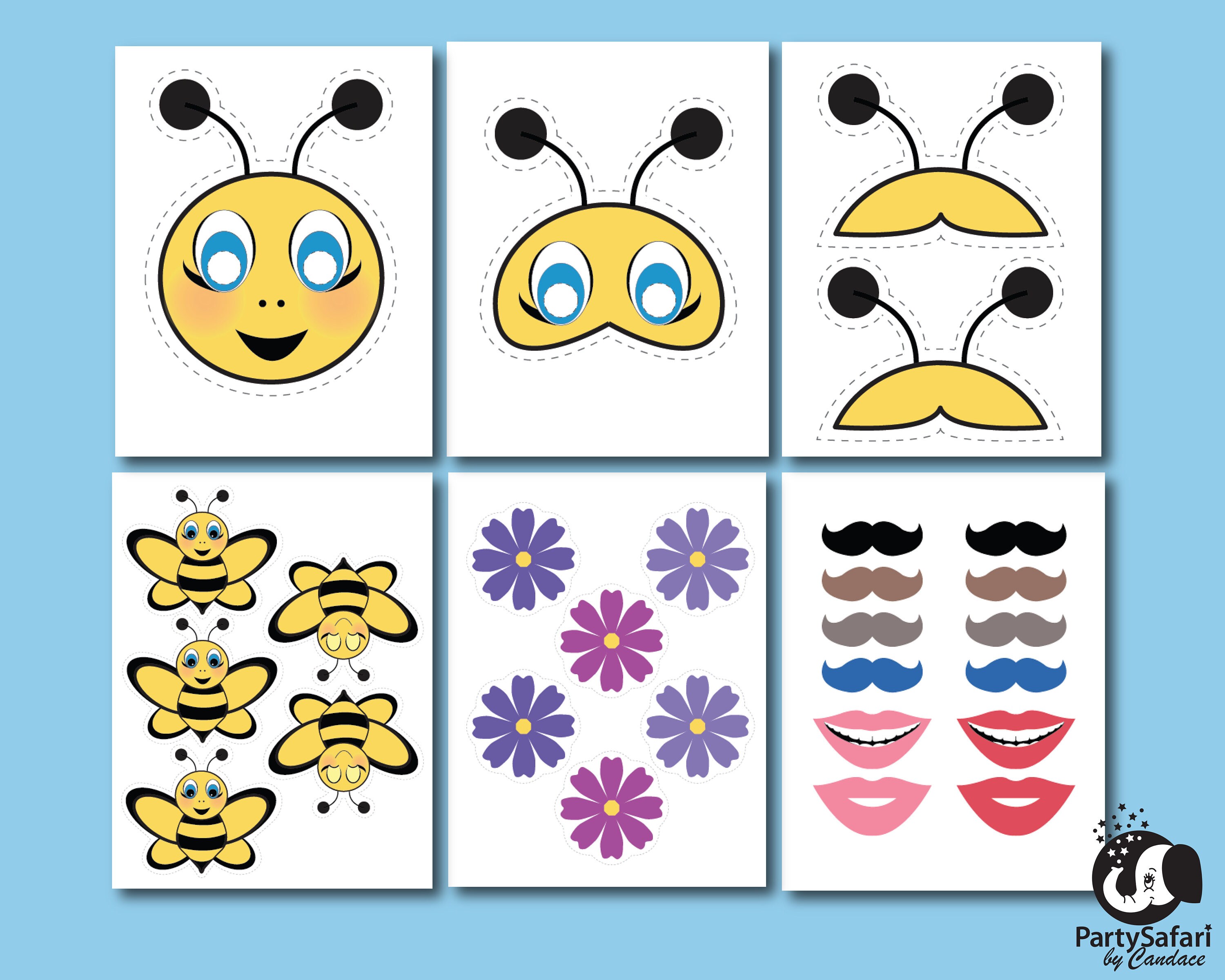Bee Printable Photo Booth Props | Bee Photo Booth Props | Bumble Bee ...