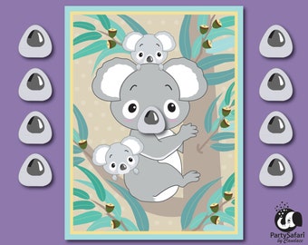 Koala Bär Pin the Nose on the Bear Spiel | Koala Pin the Nose Spiel | Koala Spiel | SOFORTIGER DOWNLOAD | Party Safari Von Candace