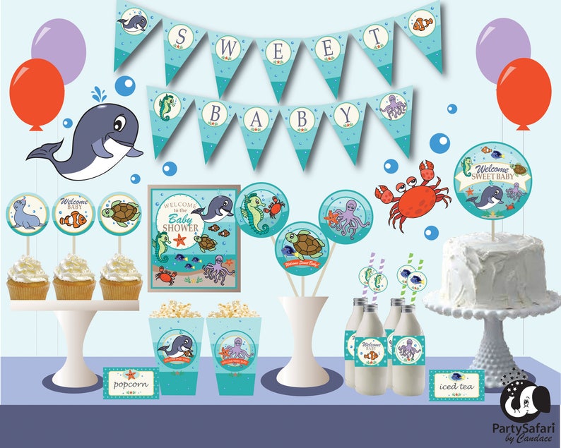 Under The Sea Printable Banner Ocean Theme Printable Banner Full