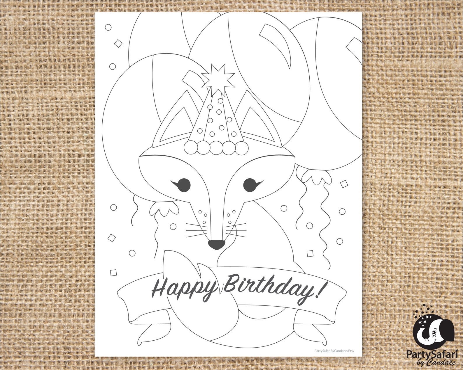 Red Fox Boy/girl DIGITAL Coloring Page // Red Fox Coloring Page ...
