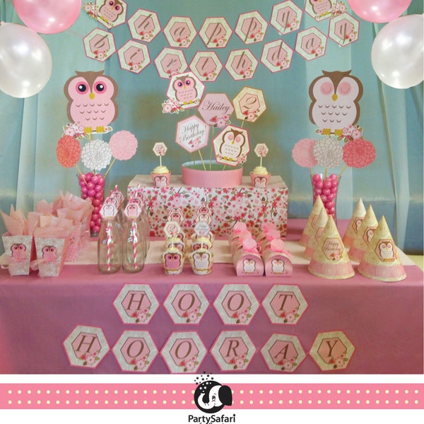 Woodland Owl Personalized Printable Party Package | Owl Birthday Party | Owl Baby Shower | Party Safari By Candace