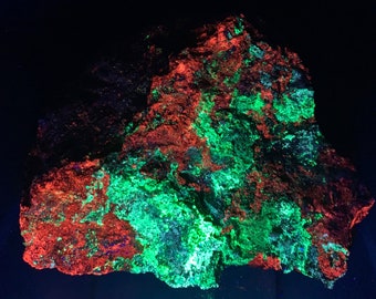 Fluorescent Calcite, Fluorite, and Willemite Specimen | Short Wave and Long Wave Fluorescent Activated | From Arizonacrystalco | M1093