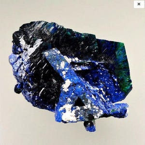 Azurite Crystal Specimen Pseudomorphing to Malachite, From Milipillas Mine Mexico