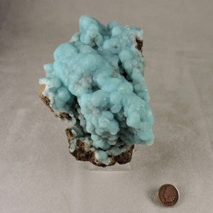 Hemimorphite Botryoidal Specimen, Botryoidal Hemimorphite, Blue Crystal Specimen, M1071, From Arizonacrystalco