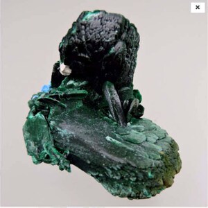Malachite Pseudomorph after Azurite with Plancheite Specimen, Rocks and Minerals, Collectable, Mineral Specimen, Crystal, Arizonacrystalco