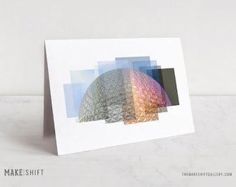 Epcot | Disney World Notecard • Disney greeting card, Disney card, Spaceship Earth, Disney World card, Disney stationary, Disney World art