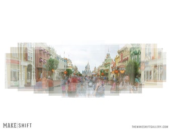Impresión de Main Street USA / Magic Kingdom • Disney World, Castillo de Cenicienta, impresiones de Disney, arte mural de Disney, impresión de Disney World, regalos de Disney