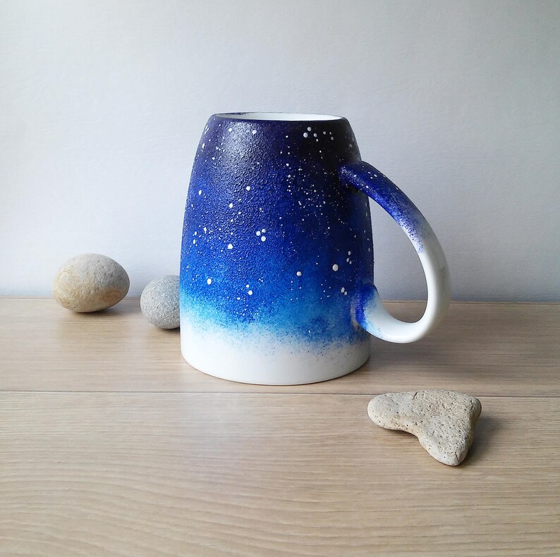 Galaxy coffee mug space lover gift night sky & stars ceramic Etsy
