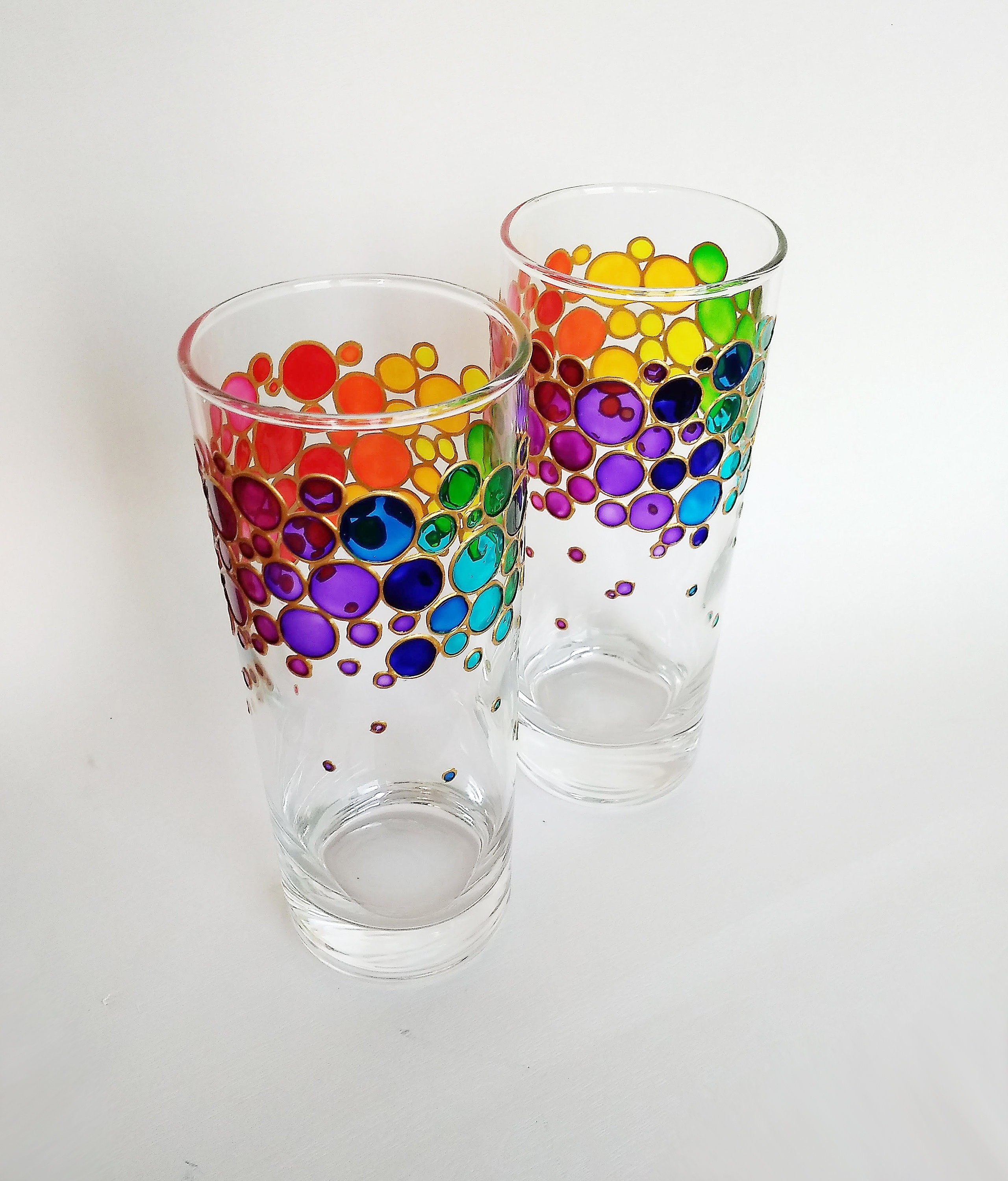 MDLUU Colored Glassware, Multicolor Drinking Glasses, Embossed Water  Glasses, Colored Tumblers Glass…See more MDLUU Colored Glassware,  Multicolor