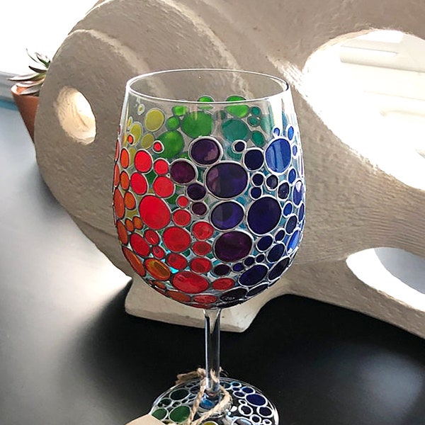 Painted Wine Glasses Etsy